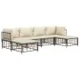 Juego de muebles de jardín 6 pzas cojines antracita ratán PE de vidaXL, Sofás de exterior - Ref: Foro24-3186778, Precio: 456,...
