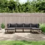 Gartenmöbel-Set 6-teilig anthrazitfarbene Kissen PE-Rattan von vidaXL, Outdoor-Sofas - Ref: Foro24-3186779, Preis: 435,35 €, ...