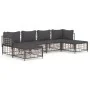 Gartenmöbel-Set 6-teilig anthrazitfarbene Kissen PE-Rattan von vidaXL, Outdoor-Sofas - Ref: Foro24-3186779, Preis: 435,35 €, ...