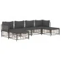 Gartenmöbel-Set 6-teilig anthrazitfarbene Kissen PE-Rattan von vidaXL, Outdoor-Sofas - Ref: Foro24-3186779, Preis: 435,35 €, ...