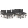 Gartenmöbel-Set 7-teilig und anthrazitgraue PE-Rattankissen von vidaXL, Outdoor-Sofas - Ref: Foro24-3186781, Preis: 512,36 €,...