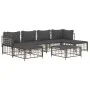 Gartenmöbel-Set 7-teilig und anthrazitgraue PE-Rattankissen von vidaXL, Outdoor-Sofas - Ref: Foro24-3186781, Preis: 512,36 €,...