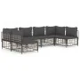 Garden furniture set 6 pieces anthracite cushions PE rattan by vidaXL, Outdoor sofas - Ref: Foro24-3186787, Price: 476,51 €, ...