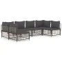 Juego de muebles de jardín 6 pzas cojines antracita ratán PE de vidaXL, Sofás de exterior - Ref: Foro24-3186787, Precio: 476,...