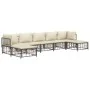 Garden furniture set 7 pieces with anthracite gray PE rattan cushions by vidaXL, Outdoor sofas - Ref: Foro24-3186782, Price: ...