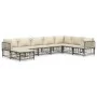 Gartenmöbel-Set 8-teilig und anthrazitfarbene PE-Rattan-Kissen von vidaXL, Outdoor-Sofas - Ref: Foro24-3186790, Preis: 646,93...