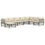 Gartenmöbel-Set 8-teilig und anthrazitfarbene PE-Rattan-Kissen von vidaXL, Outdoor-Sofas - Ref: Foro24-3186790, Preis: 646,93...