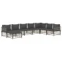 Gartenmöbel-Set 8-teilig und anthrazitfarbene PE-Rattan-Kissen von vidaXL, Outdoor-Sofas - Ref: Foro24-3186791, Preis: 616,45...