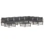 Gartenmöbel-Set 9-teilig und anthrazitfarbene PE-Rattan-Kissen von vidaXL, Outdoor-Sofas - Ref: Foro24-3186793, Preis: 741,83...