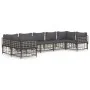 Gartenmöbel-Set 7-teilig und anthrazitgraue PE-Rattankissen von vidaXL, Outdoor-Sofas - Ref: Foro24-3186801, Preis: 573,76 €,...