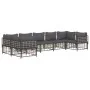 Gartenmöbel-Set 7-teilig und anthrazitgraue PE-Rattankissen von vidaXL, Outdoor-Sofas - Ref: Foro24-3186801, Preis: 573,76 €,...