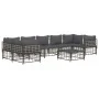 Gartenmöbel-Set 8-teilig und anthrazitfarbene PE-Rattan-Kissen von vidaXL, Outdoor-Sofas - Ref: Foro24-3186803, Preis: 655,42...