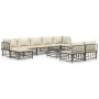 10-piece garden furniture set with anthracite PE rattan cushions by vidaXL, Outdoor sofas - Ref: Foro24-3186804, Price: 786,2...