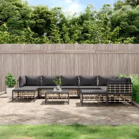 Garden furniture set 10 pieces and anthracite PE rattan cushions by vidaXL, Outdoor sofas - Ref: Foro24-3186809, Price: 795,6...
