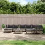 Gartenmöbel-Set 10-teilig und anthrazitfarbene PE-Rattan-Kissen von vidaXL, Outdoor-Sofas - Ref: Foro24-3186809, Preis: 795,6...