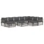 Gartenmöbel-Set 10-teilig und anthrazitfarbene PE-Rattan-Kissen von vidaXL, Outdoor-Sofas - Ref: Foro24-3186809, Preis: 795,6...