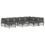 Gartenmöbel-Set 10-teilig und anthrazitfarbene PE-Rattan-Kissen von vidaXL, Outdoor-Sofas - Ref: Foro24-3186809, Preis: 795,6...