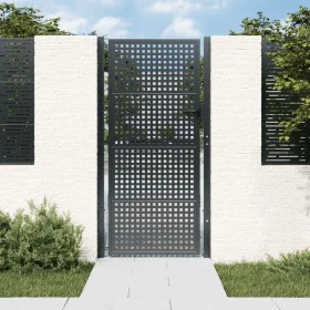 Anthracite gray steel garden gate 105x225 cm by vidaXL, garden gates - Ref: Foro24-154563, Price: 257,88 €, Discount: %
