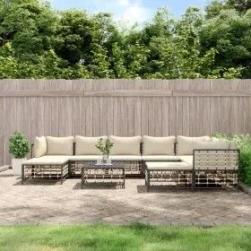 Garden furniture set 10 pieces and anthracite PE rattan cushions by vidaXL, Outdoor sofas - Ref: Foro24-3186808, Price: 798,8...