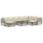 Garden furniture set 10 pieces and anthracite PE rattan cushions by vidaXL, Outdoor sofas - Ref: Foro24-3186808, Price: 798,8...