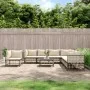Gartenmöbel-Set 9-teilig und Kissen aus PE-Rattan Anthrazit von vidaXL, Outdoor-Sofas - Ref: Foro24-3186810, Preis: 775,92 €,...