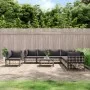Gartenmöbel-Set 9-teilig und anthrazitfarbene PE-Rattan-Kissen von vidaXL, Outdoor-Sofas - Ref: Foro24-3186811, Preis: 773,04...