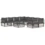Gartenmöbel-Set 9-teilig und anthrazitfarbene PE-Rattan-Kissen von vidaXL, Outdoor-Sofas - Ref: Foro24-3186811, Preis: 773,04...