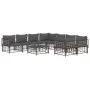 Gartenmöbel-Set 9-teilig und anthrazitfarbene PE-Rattan-Kissen von vidaXL, Outdoor-Sofas - Ref: Foro24-3186811, Preis: 773,04...