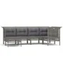 6-teiliges Gartenmöbel-Set und graue synthetische Rattankissen von vidaXL, Gartensets - Ref: Foro24-3187548, Preis: 378,31 €,...