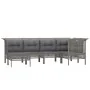6-teiliges Gartenmöbel-Set und graue synthetische Rattankissen von vidaXL, Gartensets - Ref: Foro24-3187548, Preis: 378,31 €,...