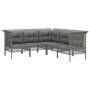 6-teiliges Gartenmöbel-Set und graue synthetische Rattankissen von vidaXL, Gartensets - Ref: Foro24-3187548, Preis: 378,31 €,...