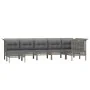 Set de muebles de jardín 7 pzas y cojines ratán sintético gris de vidaXL, Conjuntos de jardín - Ref: Foro24-3187550, Precio: ...