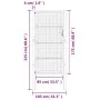 Anthrazitgraues Gartentor aus Stahl 105x225 cm von vidaXL, Gartentore - Ref: Foro24-154563, Preis: 270,17 €, Rabatt: %