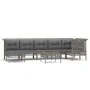 Garden furniture set 8 pieces and gray synthetic rattan cushions by vidaXL, Garden sets - Ref: Foro24-3187551, Price: 464,22 ...