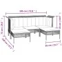 6-teiliges Gartenmöbel-Set und graue synthetische Rattankissen von vidaXL, Gartensets - Ref: Foro24-3187552, Preis: 393,60 €,...