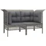 6-teiliges Gartenmöbel-Set und graue synthetische Rattankissen von vidaXL, Gartensets - Ref: Foro24-3187563, Preis: 349,47 €,...