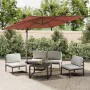 Cantilever parasol with terracotta LEDs 400x300 cm by vidaXL, Umbrellas - Ref: Foro24-319934, Price: 262,65 €, Discount: %