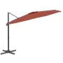 Cantilever parasol with terracotta LEDs 400x300 cm by vidaXL, Umbrellas - Ref: Foro24-319934, Price: 262,65 €, Discount: %