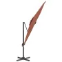 Cantilever parasol with terracotta LEDs 400x300 cm by vidaXL, Umbrellas - Ref: Foro24-319934, Price: 262,65 €, Discount: %