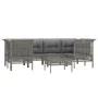 7-piece garden furniture set with gray synthetic rattan cushions by vidaXL, Garden sets - Ref: Foro24-3187564, Price: 391,51 ...