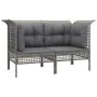 7-piece garden furniture set with gray synthetic rattan cushions by vidaXL, Garden sets - Ref: Foro24-3187564, Price: 391,51 ...