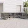 Garden furniture set 9 pieces and gray synthetic rattan cushions by vidaXL, Garden sets - Ref: Foro24-3187566, Price: 523,47 ...