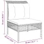 Garden furniture set 9 pieces and gray synthetic rattan cushions by vidaXL, Garden sets - Ref: Foro24-3187566, Price: 523,47 ...