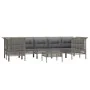 8-teiliges Gartenmöbel-Set und graue synthetische Rattankissen von vidaXL, Gartensets - Ref: Foro24-3187565, Preis: 473,44 €,...