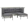 9-piece garden furniture set and gray synthetic rattan cushions by vidaXL, Garden sets - Ref: Foro24-3187573, Price: 543,25 €...
