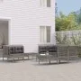 11-piece garden furniture set and gray synthetic rattan cushions by vidaXL, Garden sets - Ref: Foro24-3187576, Price: 603,05 ...