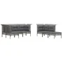 10-piece garden furniture set and gray synthetic rattan cushions by vidaXL, Garden sets - Ref: Foro24-3187575, Price: 511,31 ...
