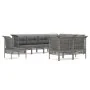 9-teiliges Gartenmöbel-Set und graue synthetische Rattankissen von vidaXL, Gartensets - Ref: Foro24-3187582, Preis: 564,68 €,...