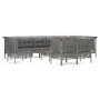 11-teiliges Gartenmöbel-Set und graue synthetische Rattankissen von vidaXL, Gartensets - Ref: Foro24-3187583, Preis: 631,18 €...