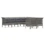 8-teiliges Gartenmöbel-Set und graue synthetische Rattankissen von vidaXL, Gartensets - Ref: Foro24-3187592, Preis: 480,53 €,...